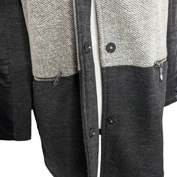 ParkHurst coat womens medium gray button down oversized business career academia - Picture 6 of 13